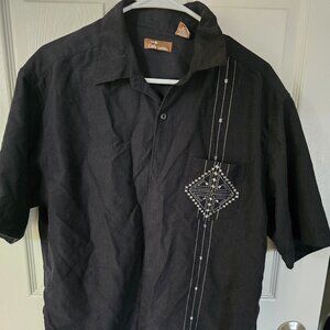 Mens Cafe Luna short sleeve button down